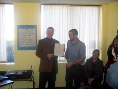 Councillor Paul Ainslie at Grand Opening of “The Point”, The new Action for Neighbourhood Change resident engagement office